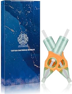 ATOMUS タトゥーカートリッジ針 使い捨て RL RS M1針 シリコンカバー付き ダンピング タトゥーマシン ポークペン(5M1) 10個