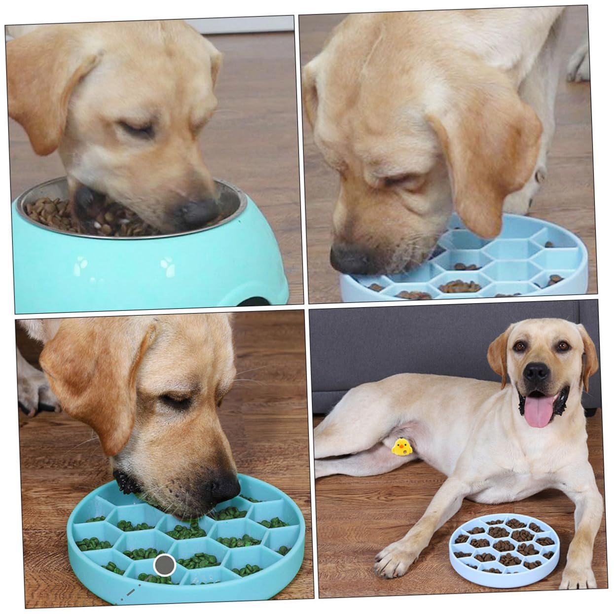 VICASKY Ciotola per Cani Ventosa Antiscivolo Design Unico Angoli Arrotondati Slow Feeder in Silicone Anti-ingozzamento Facile da Pulire, per L'alimentazione Lenta