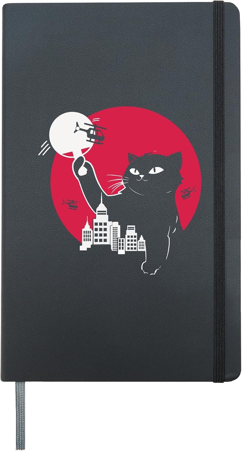 Table-Tennis Player Games Cat Ping-Pong Hardcover Journal, Black