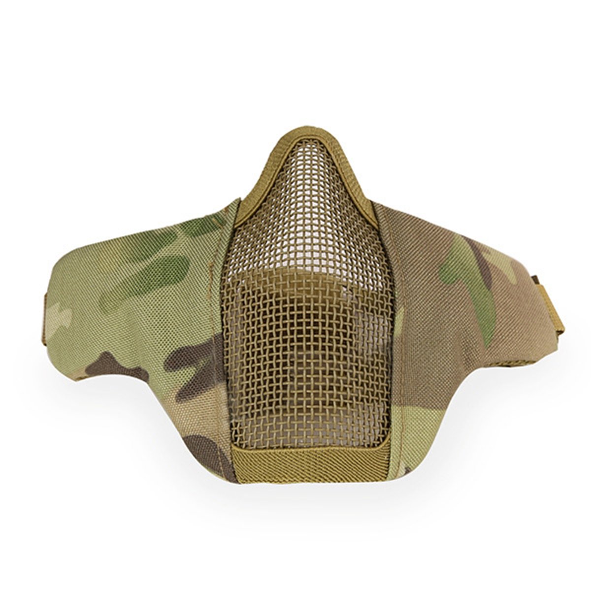 GES Mascherina Tattica Pieghevole Maschera Esterna Maschera Protettiva Maschera Protettiva Maschera Respirabile per Airsoft Paintball CS con Cintura Regolabile in Cintura