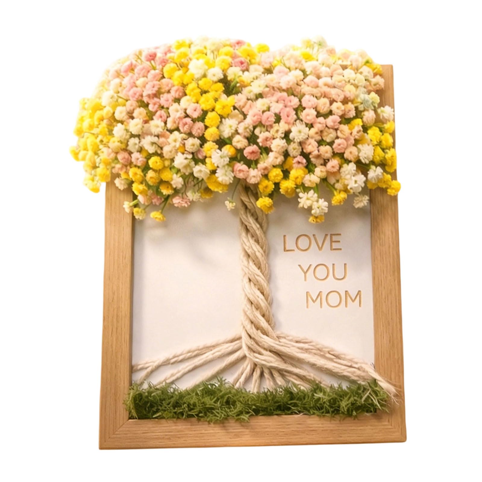 Creative Flower Frame for Mom Birthday Christmas Party Activity Small Home Decoration Family Photo Wooden Photo
