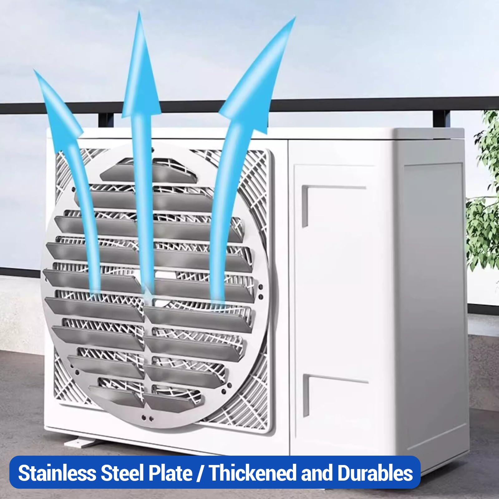 Accesorio de ventilación de aire acondicionado de acero inoxidable para exteriores, mejora la eficiencia del flujo de aire para sistemas HVAC, resistente a la intemperie y diseño duradero, perfecto