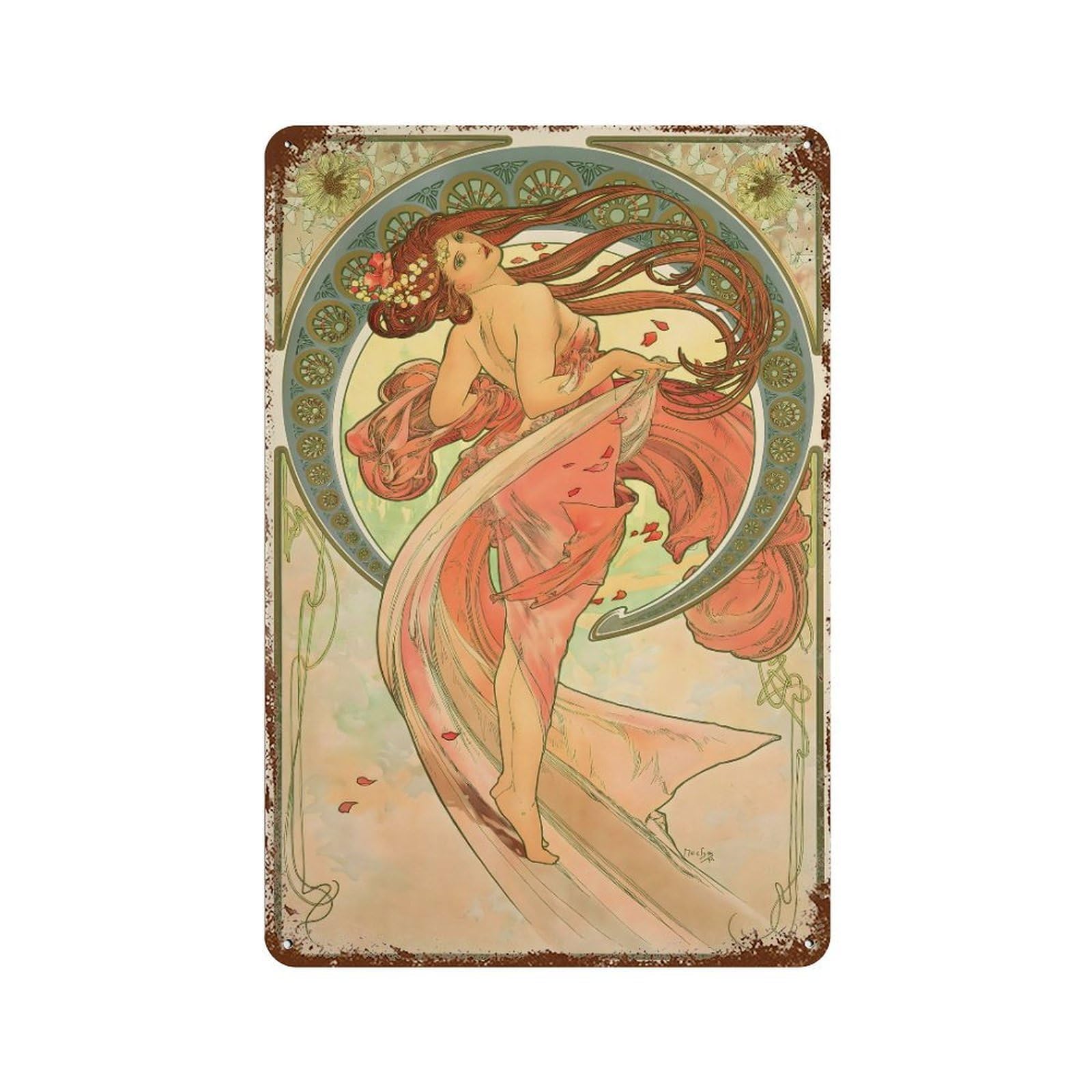 xiaoxiaoshen Alphonse Mucha (14) Wall Decor Art Metal Tin Poster Modern Home Decor Art Home Bar Shop Decorations Vintage Sign 30x20cm