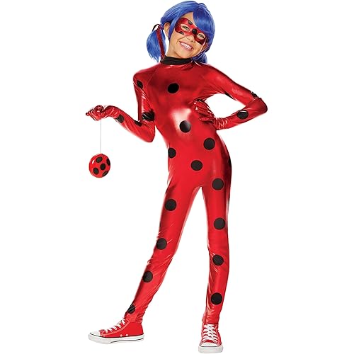 Spirit Halloween Miraculous Ladybug Kids Ladybug Costume Deluxe | Officially Licensed | Miraculous Ladybug Outfit