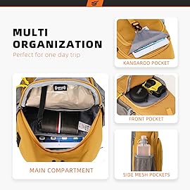 SKYSPER Sling Bag RFID Crossbody Sling Backpack Cross Body Shoulder Bag Travel Hiking Daypack for Women Men(Apricot)