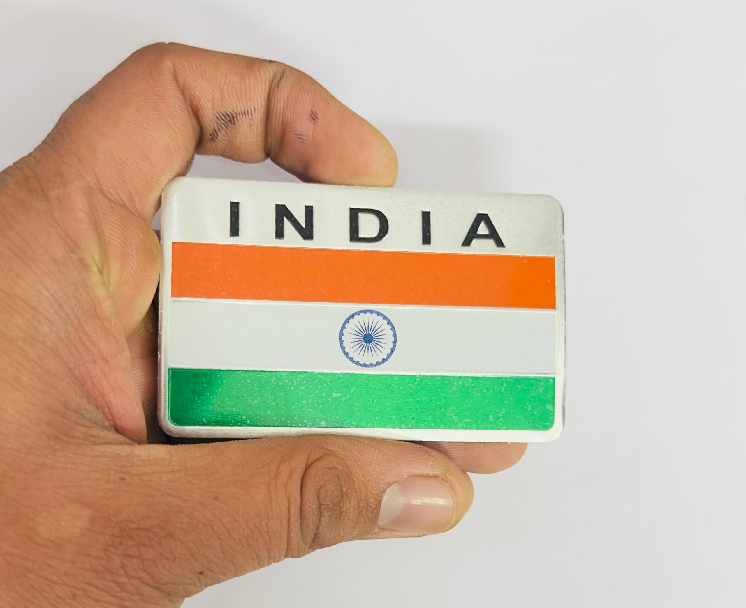 Flag Slim Big IND 8cmx5cm 3D Metal Flag Logo IND Logo Car Emblem 3D Badge Auto Racing Sport Sticker Decal Accessory IND Unique Country Flag Sticker-image-6