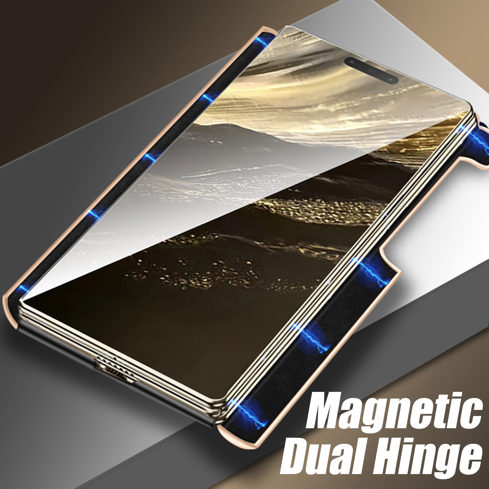 Skórzane etui do Huawei Mate XT2, magnetyczny zawias dwustronny z