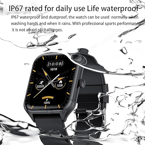 Miniatura 7 de Reloj inteligente para hombres y mujeres (respuestahacer llamadas), 1.85 pulgadas Fitness Tacker con frecuencia cardíaca, podómetro, calorías,