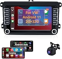 Vista 1 de UNITOPSCI Android 11 Estéreo de coche para VW Golf Passat Jetta Touran Seat Skoda Octivia Apple CarPlay Android Auto 2G 32G 7 pulgadas Pantalla