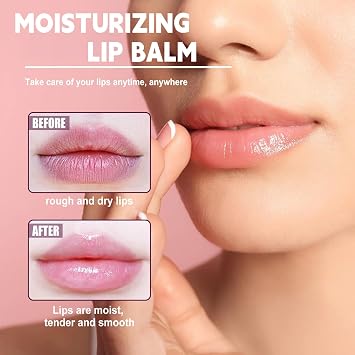 24 Pack Lip Balm Set,Moisturizing Bulk Mini Balm Pack for Dry Cracked Lips,Fruit Flavor Lip Balm,Lip for Gifts Hydrating Care,Fruity Flavors Natural Organic Deep Moisturizing Lip Repair Multipack