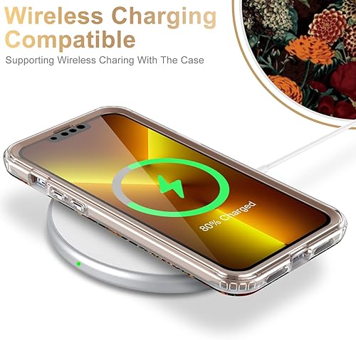 Miniatura 3 de ESDOT - Funda protectora para iPhone 13 de 6.1 pulgadas con protector de pantalla integrado, protección de grado militar con diseños modernos para