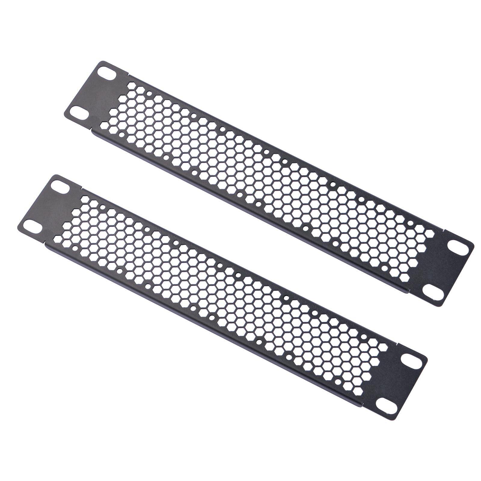GeeekPi Pannello vuoto ventilato 1U da 25,4 cm, piastra di montaggio per rack DeskPi RackMate T0/T1/T2/T0 Plus/T1 Plus/TL1 e rack per server rack da 10" (nero, 2 pezzi)