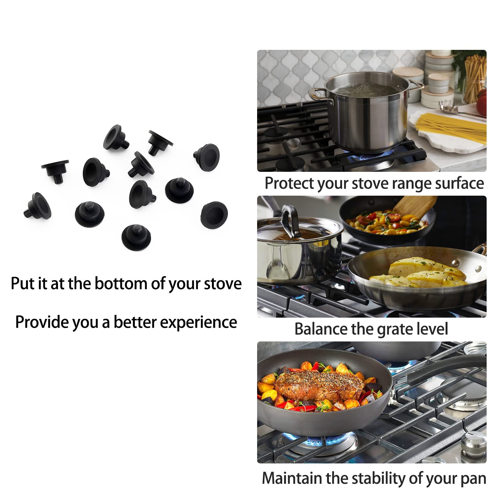 12 Pcs 815689 Grate Rubber Feet For Wolf Range Stove