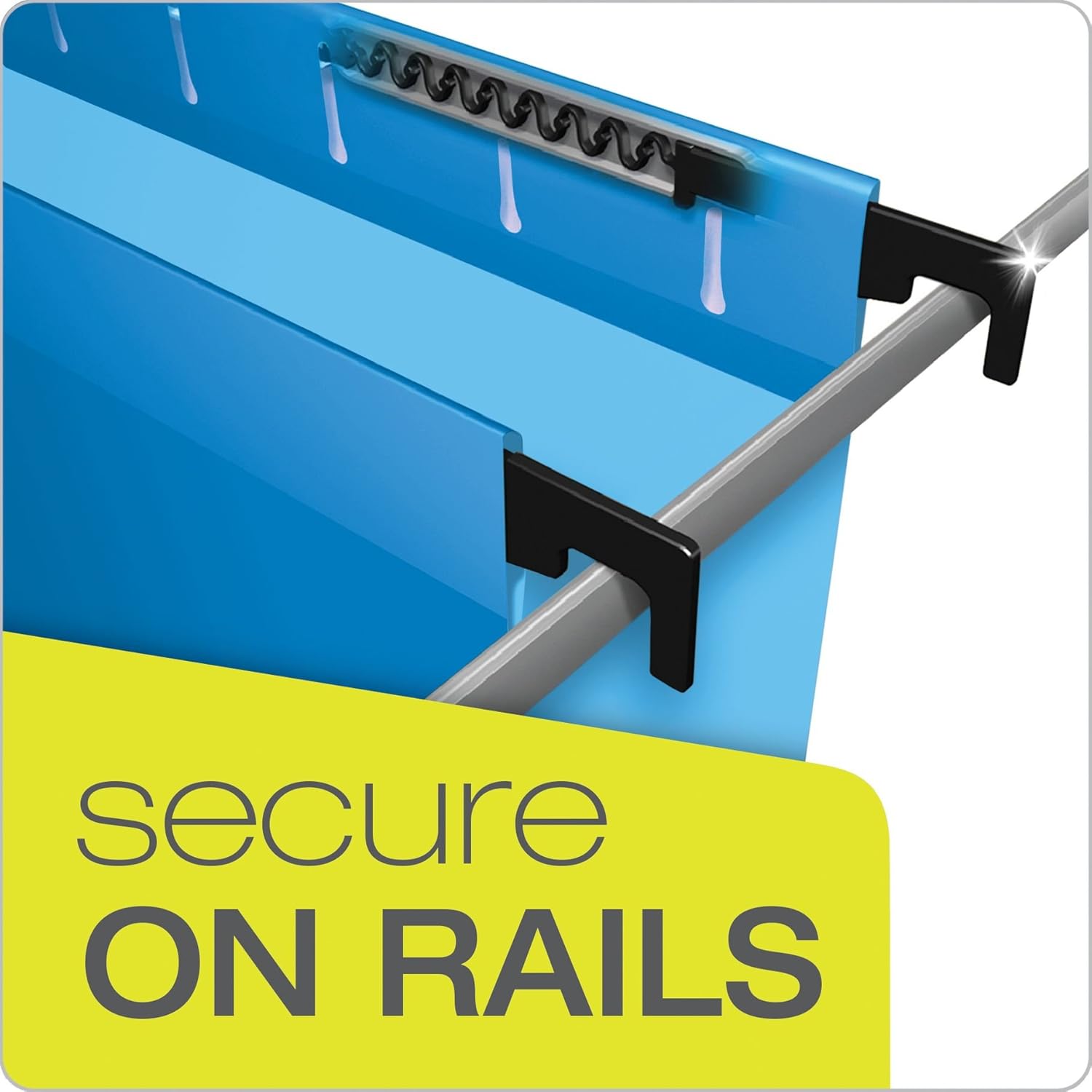 Pendaflex SureHook Reinforced Hanging Folders, Letter Size, Blue, 20 per Box (6152 1/5 BLU) : Office Products