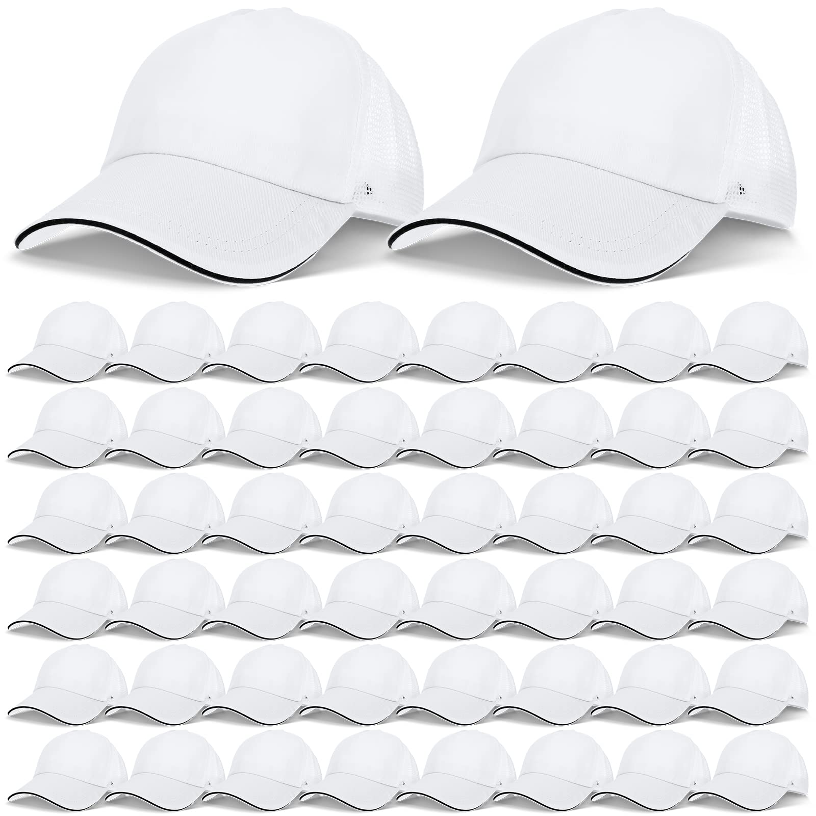 View 1 of **STOCK PHOTO**Didaey 50 Pcs Blank Sublimation Trucker Hats