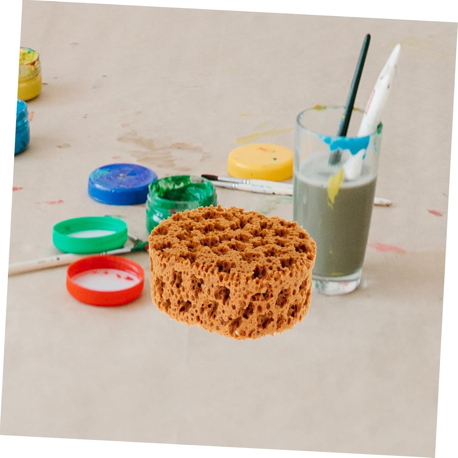 HOMSFOU Art Sponge Painting Tool Reusable Comfortable Blending Sponge for Creative Painting Crafting and Home Decor