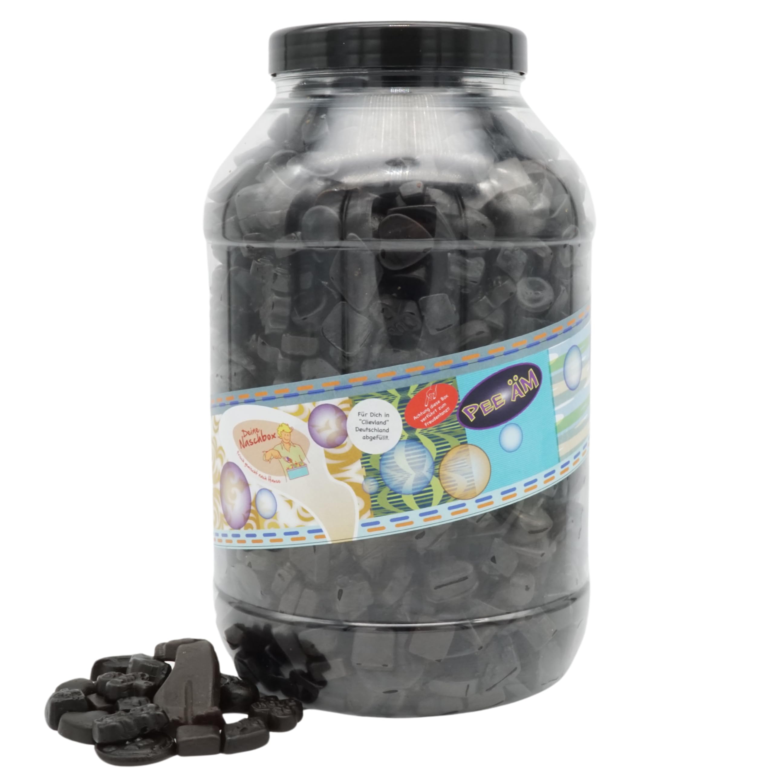 Deine Naschbox | Zuckerfreier Lakritz Mix 10 Sorten | 3kg Mega Pot | XXL Großpackung - Party, Candybar & als Geschenk - Spezialitäten Mix - Würzig