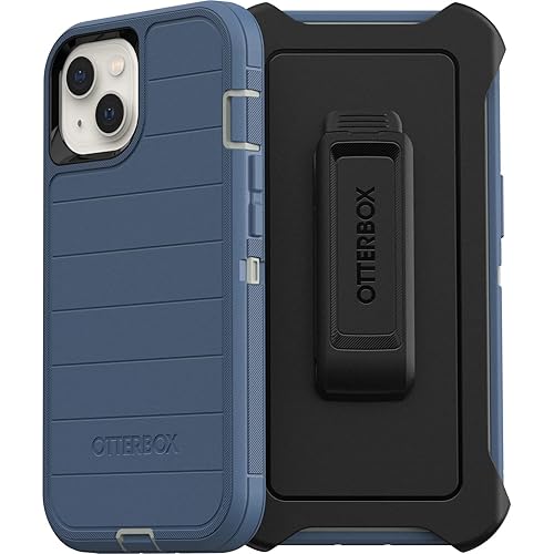 OtterBox Defender Series Screenless Edition Case for iPhone 13 (Only) - Holster Clip Included - Microbial Defense Protection - Non-Retail Packaging - Fort Blue