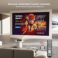 Vista 2 de Projector-4K with WiFi and Bluetooth:[2000 ANSI/AI Auto Focus/Built-in APPs]Outdoor-Projector Smart TV OS 2.0 & DoIby, Portable Proyector Compatible