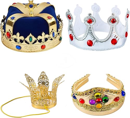 Tigerdoe Kings Crown - Corona de rey real y corona de princesa - Accesorios de disfraz de reina