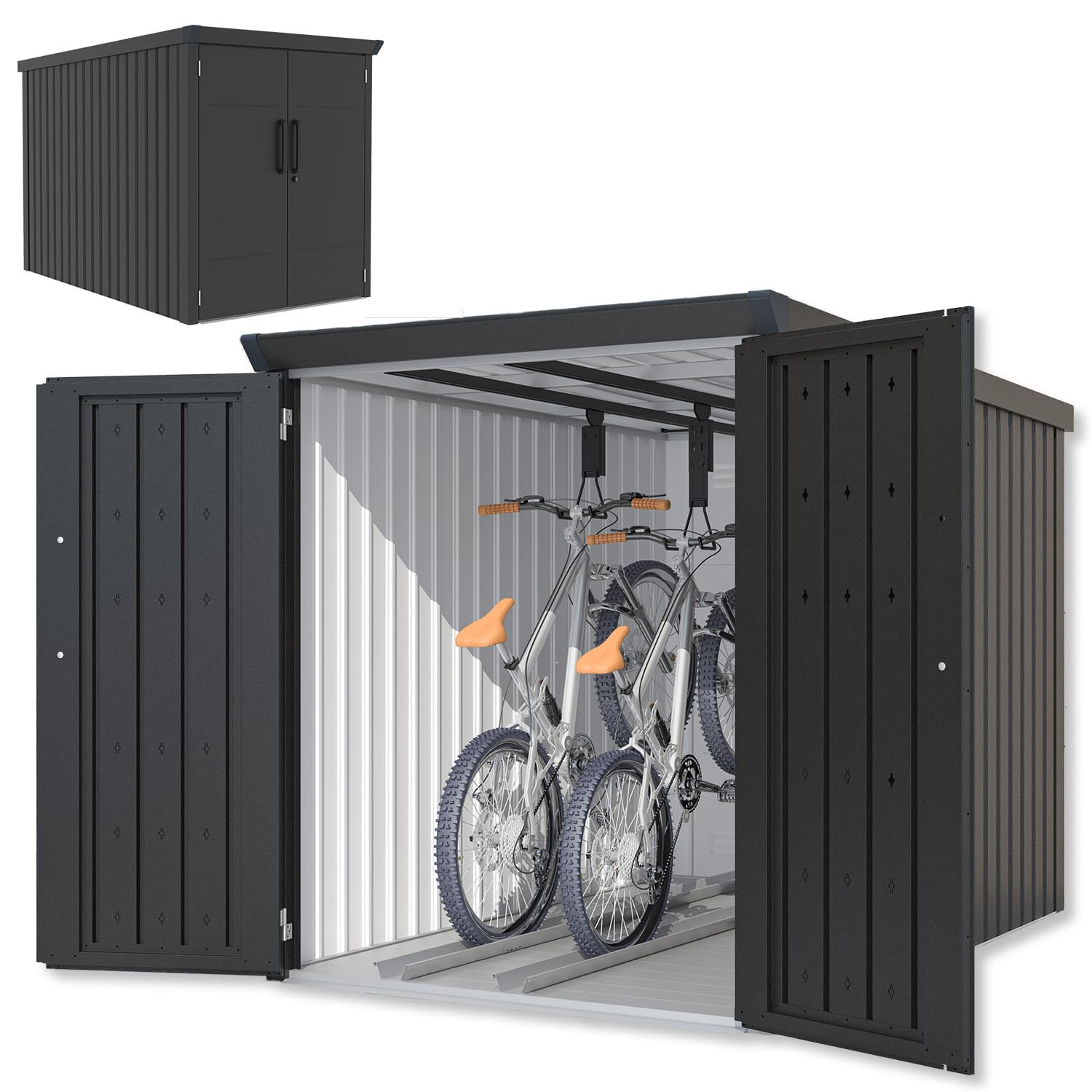 Amazon | GROVE バイクガレージ サイクルガレージ 133cm x 222cm x