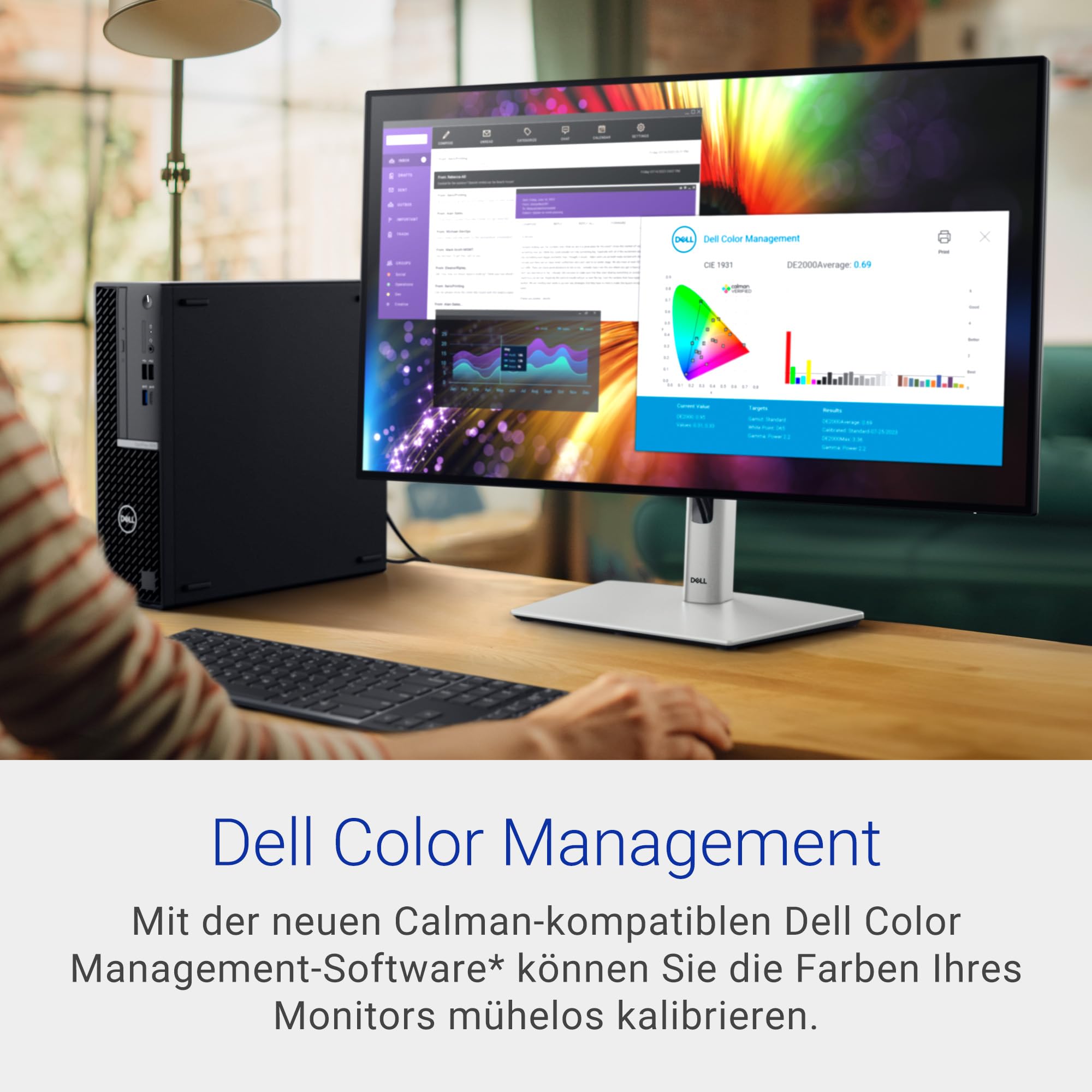 Dell U2724D UltraSharp 27 Zoll QHD 2560x1440 Monitor 120Hz IPS Black 5ms 98% DCI-P3 USB-C DisplayPort HDMI
