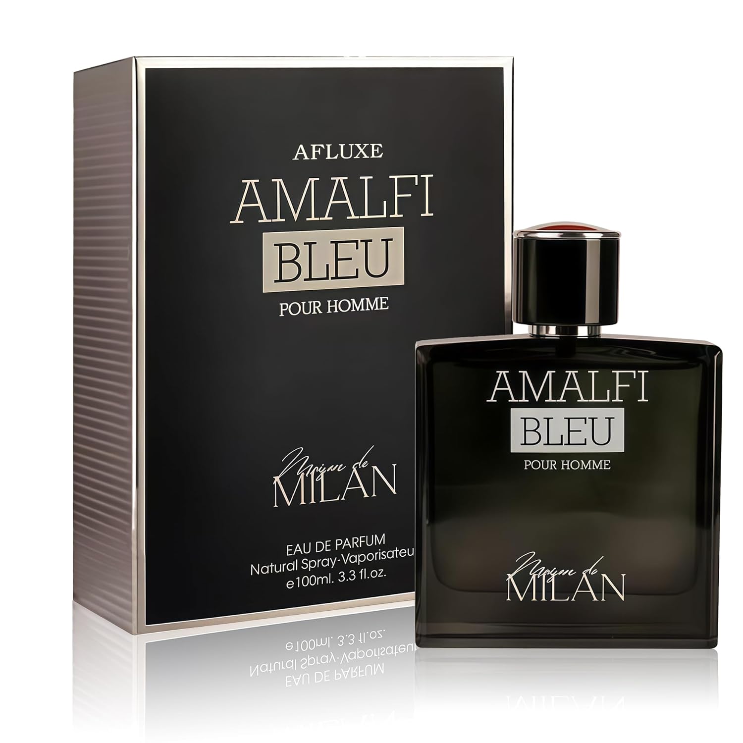 AFLUXE AMALFI BLEU, Men's Cologne Gift, Long Lasting EDP, Aura of Elitism & Modern Style, Perfume for Business, Commute and Casual Use, 3.4 Fl Oz