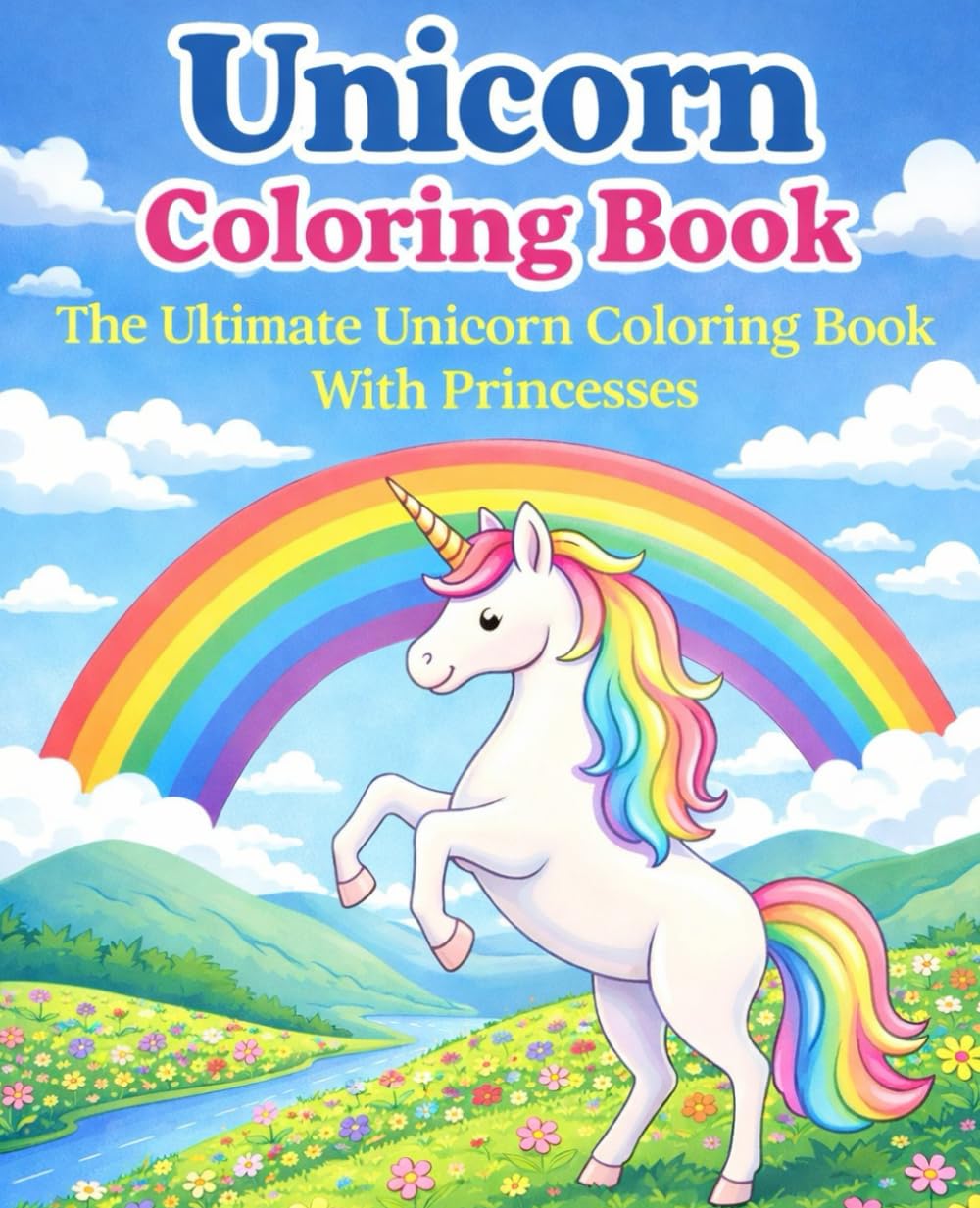 Unicorn Coloring Book: The Ultimate Unicorn Coloring Book with Princesses