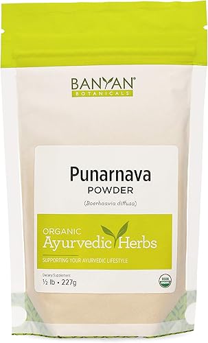 Banyan Botanicals Organic Punarnava Powder Boerhavia diffusa para el control de peso, el hígado y el riñón y Más* 12lb Vegano sin OGM de origen