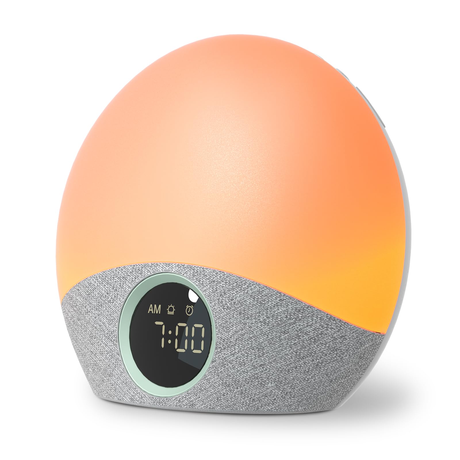 Réveil Simulateur D'aube KEPLUG Avec Bruit Blanc – 30 Sons Apaisants, Lumière RGB, Minuterie, Snooze (blanc Laiteux)