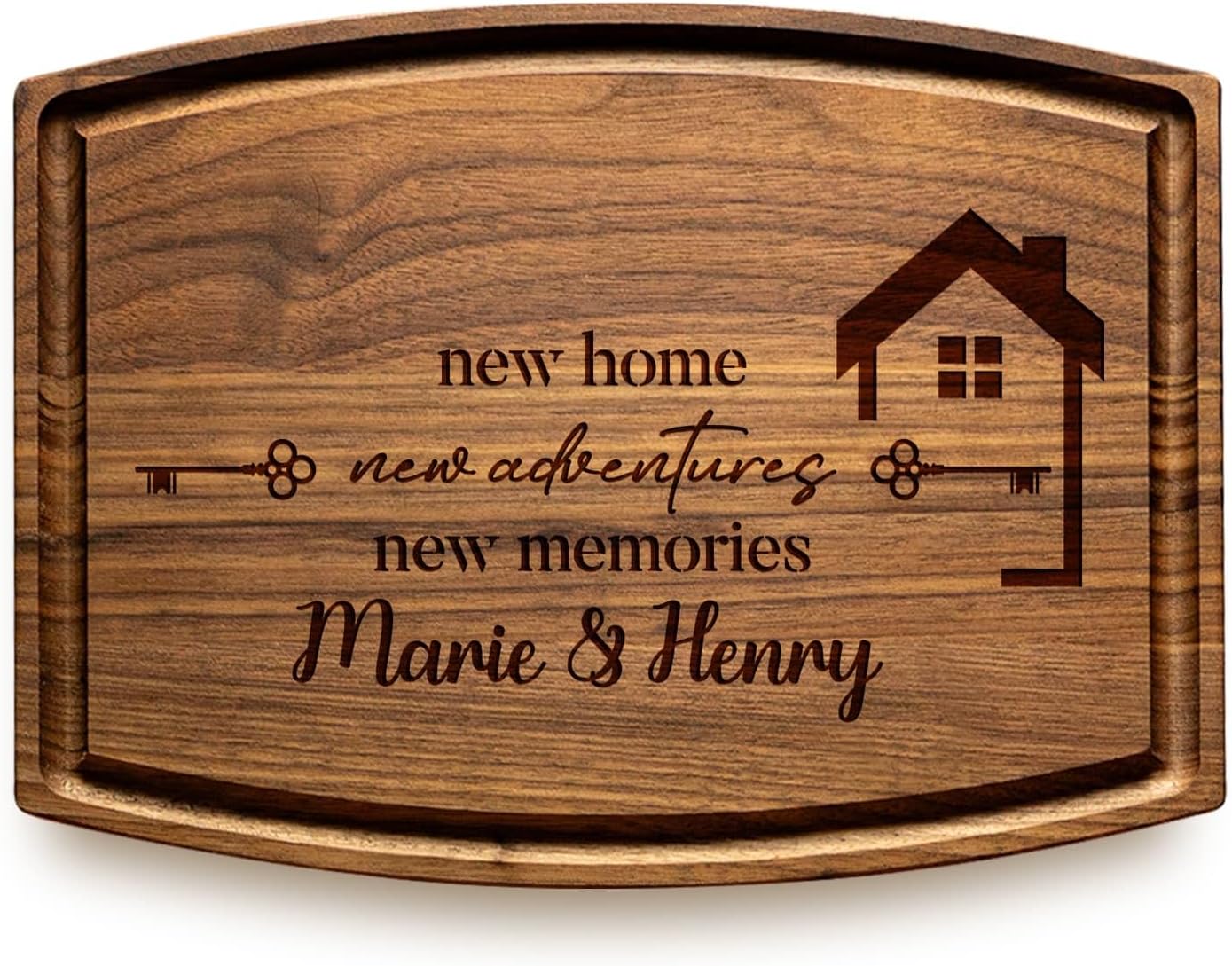 Real Estate Closing Gifts for Home Buyers - Personalized Cutting Board – Engraved Wood Customized House Warming Gifts New Home Buyers - Charcuterie Boards for Kitchen