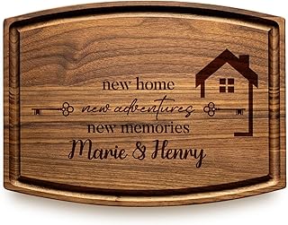 Real Estate Closing Gifts for Home Buyers - Personalized Cutting Board – Engraved Wood Customized House Warming Gifts New Home Buyers - Charcuterie Boards for Kitchen