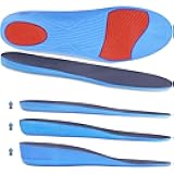 Ailaka Height Increase Insoles for Men Women - 1 Pair PU Shoes Lifts Elastic Shock Absorbing Sports Shoe Insoles Height Increase, Heel Lifts for Men Women Shoes Inserts