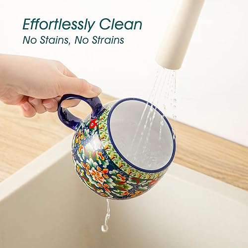 Miniatura 6 de vancasso Coffee Mugs Set of 6, Coffee Cups Ceramic 16oz, Porcelain Coffee Mugs for Cappuccino, Latte, Espresso, Colorful Coffee Mugs with Handle,