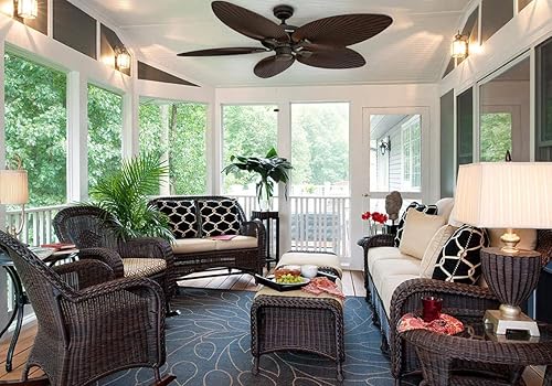 Miniatura 9 de Honeywell Palm Island - Ventilador de techo de 52 pulgadas cinco paletas con diseño de palmera tropical