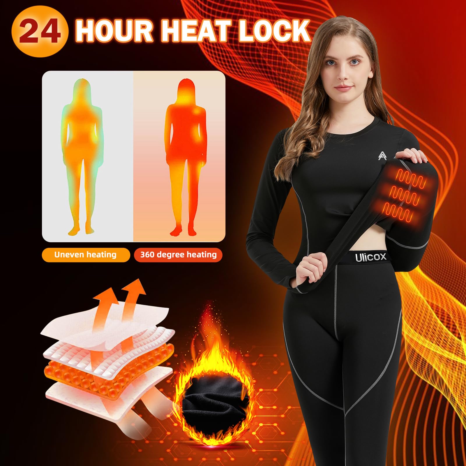 Conjunto Térmico Mujer Ropa Interior Termica Transpirable Funcional Pantalones Interiores Termicos para Running Esquí Montaña Ciclismo Fitness