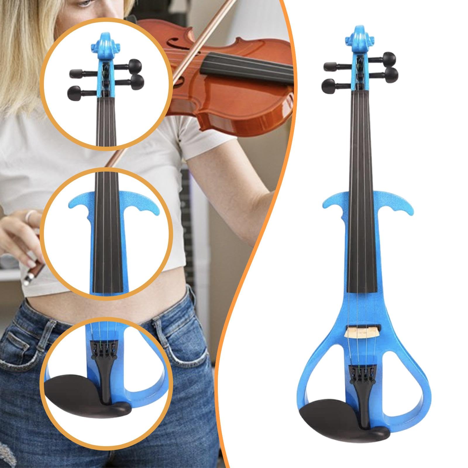 【動作良好♪】エレクトリックバイオリン 4/4サイズ Amazon | Jiswhisker エレクトリックバイオリン、4/4サイズ、ステージ