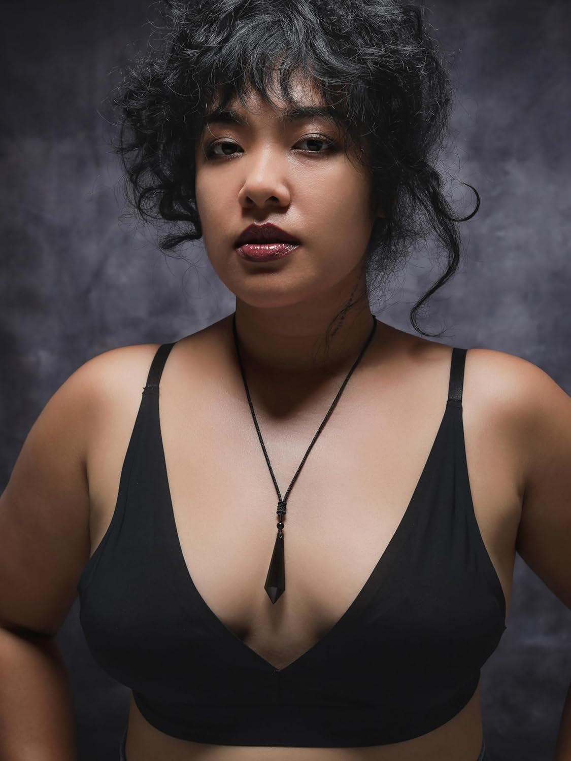 MINACHI Black Obsidian Faceted Crystal Point Pendant Necklace with Braided Cord, Protective Amulet Jewelry Gift for Men and Women - Image 7