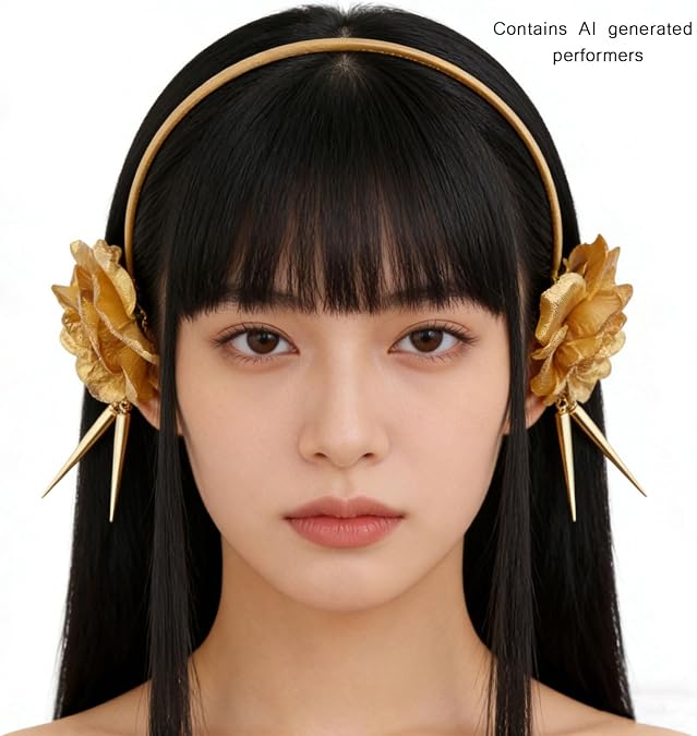 MAOFAED Anime Inspired Headband and Earring Set, Cosplay Accessories, Cosplay Decoration Set, Anime Lover Gift (flower headband)