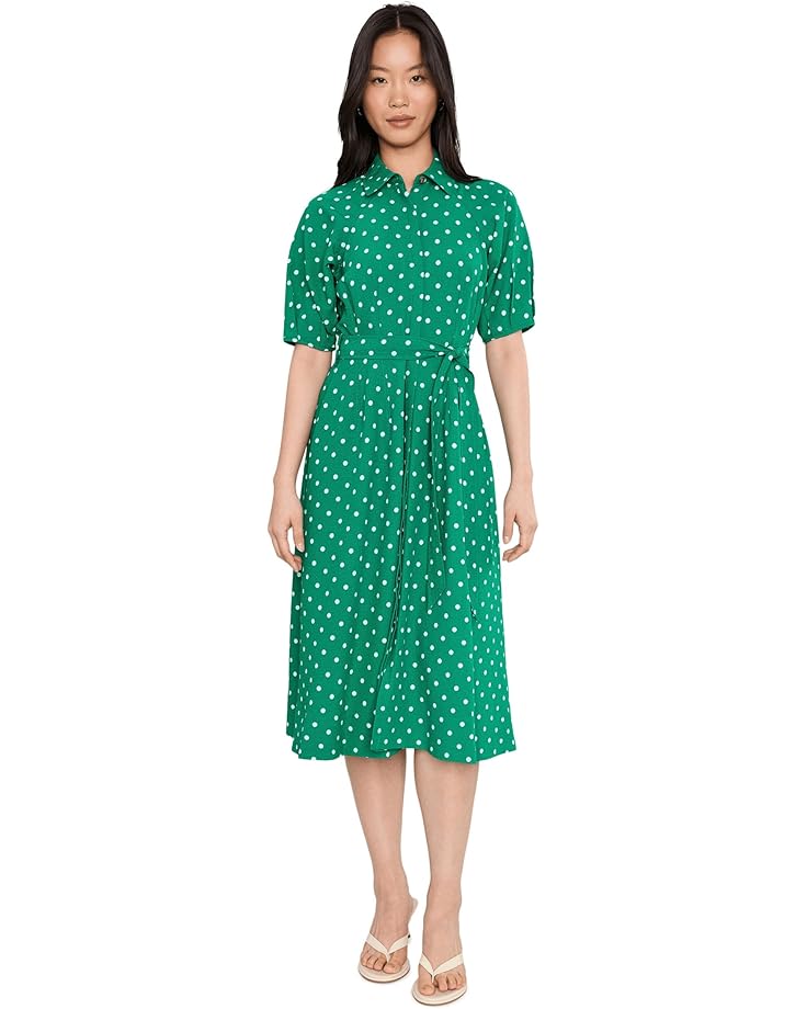 Calvin Klein Polka Dot Gauze Self Tie Shirt Dress - #2 of 5