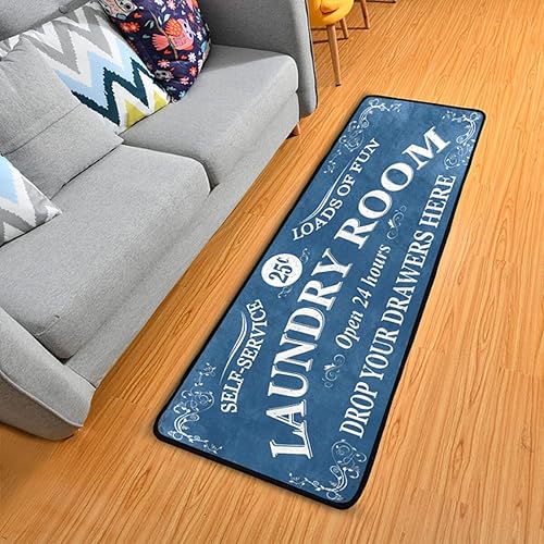 Miniatura 9 de Alfombra moderna de poliéster antideslizante lavable a máquina, decoración del hogar para cocina, baño, sala de estar, 72 x 24 pulgadas