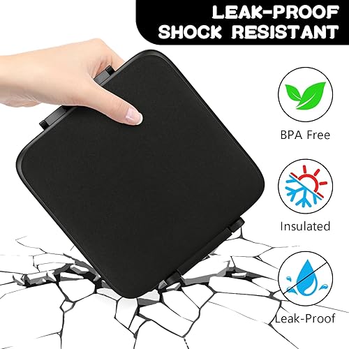 Miniatura 3 de MAISON HUIS Lonchera Bento para niños con termo de sopa de 8 onzas, recipientes de almuerzo a prueba de fugas con 5 compartimentos, tarro térmico