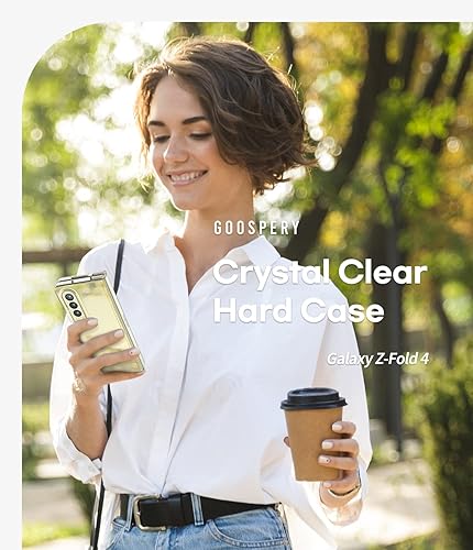 Miniatura 8 de GOOSPERY Fard - Funda compatible con Galaxy Z Fold 4, diseño delgado y delgado, súper real, transparente, ligera, de policarbonato duro, transparente