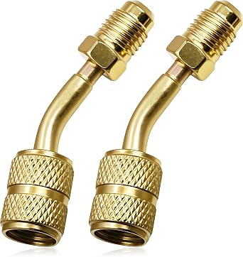 PartsBroz R410A Adapter Replacement Part 2-Pack - Works With Mini Split HVAC System - 5/16 Female Quick Couplers x 1/4 Male Flare - Easy to Operate and Install