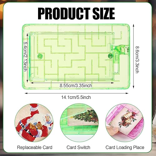 Miniatura 8 de Hiboom Juego de 8 tarjetas de regalo, rompecabezas de laberinto, caja de regalo, cajas de regalo para dinero en efectivo, caja de rompecabezas de