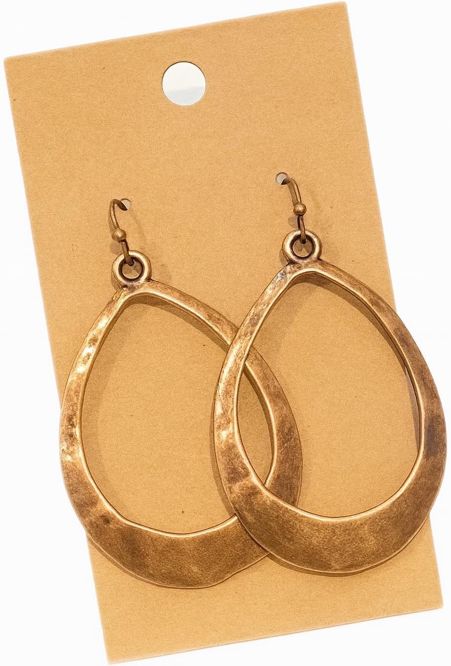 Large Teardrop Copper Dangle Earrings Sundance Dreams Designs