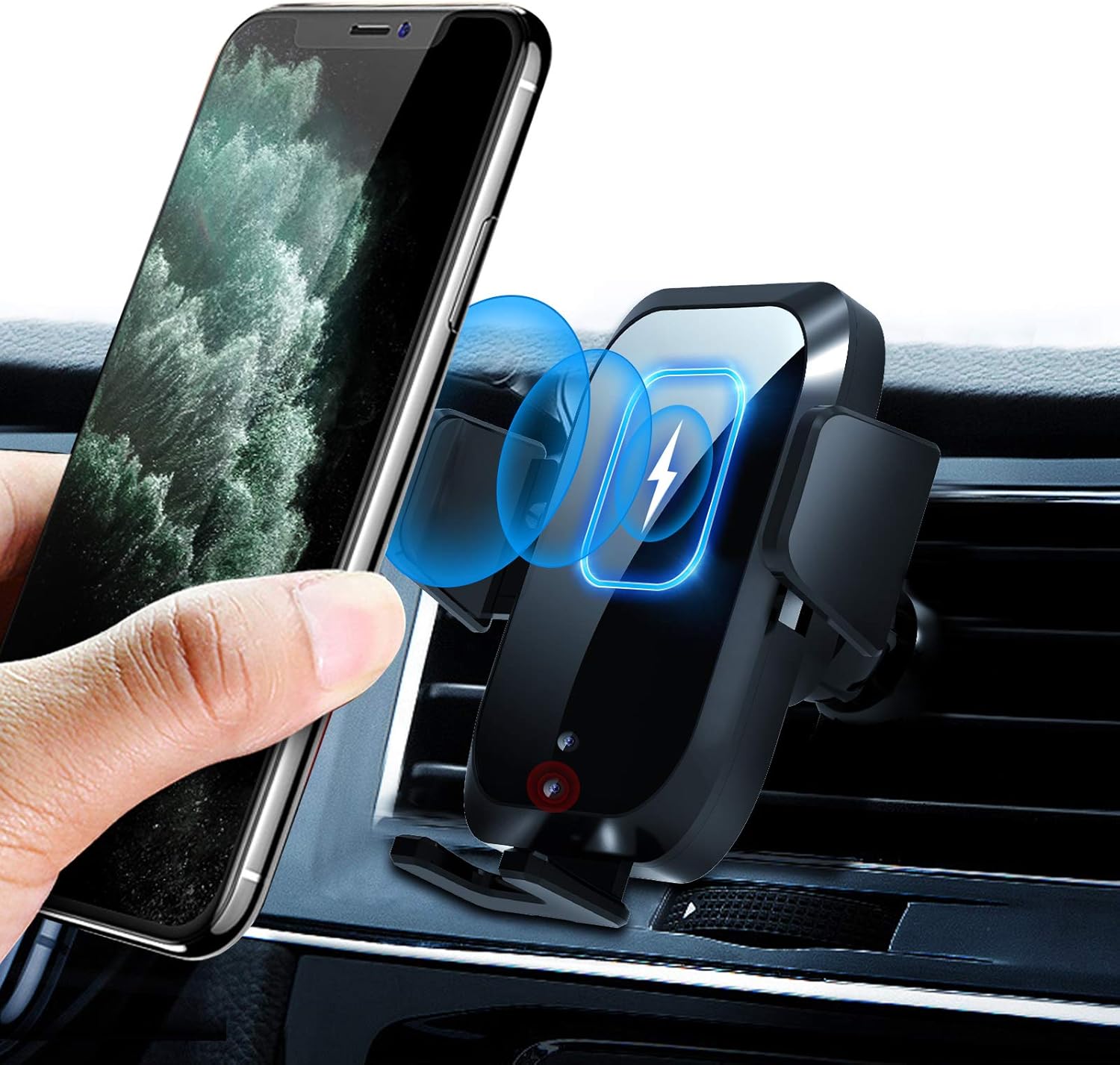 Exсluѕіvе Wireless Car Charger,15W Qi Charging Sensor Auto-Clamping Car Mount,Air Vent Phone Holder Compatible for iPhone12/11Pro/XsMAX/XS/8,Samsung S20/S10 & Other Qi Smartphone Rеvіеw Wireless Car Charger,15W Qi Charging Sensor Auto-Clamping Car Mount,Air Vent Phone Holder Compatible for iPhone12/11Pro/XsMAX/XS/8,Samsung S20/S10 & Other Qi Smartphone