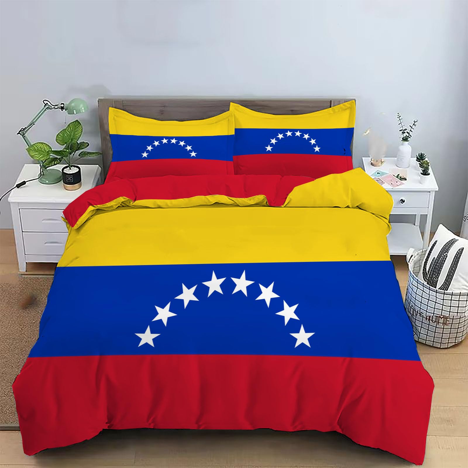 Housse de Couette 220x240cm Drapeau National pour une Chambre Originale 3D
