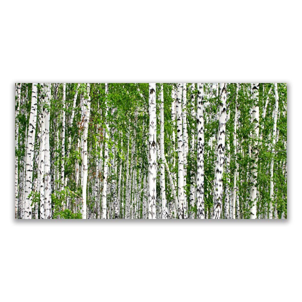 Tableau moderne verre trempé 140x70cm Tulup design arbres forêt décoration