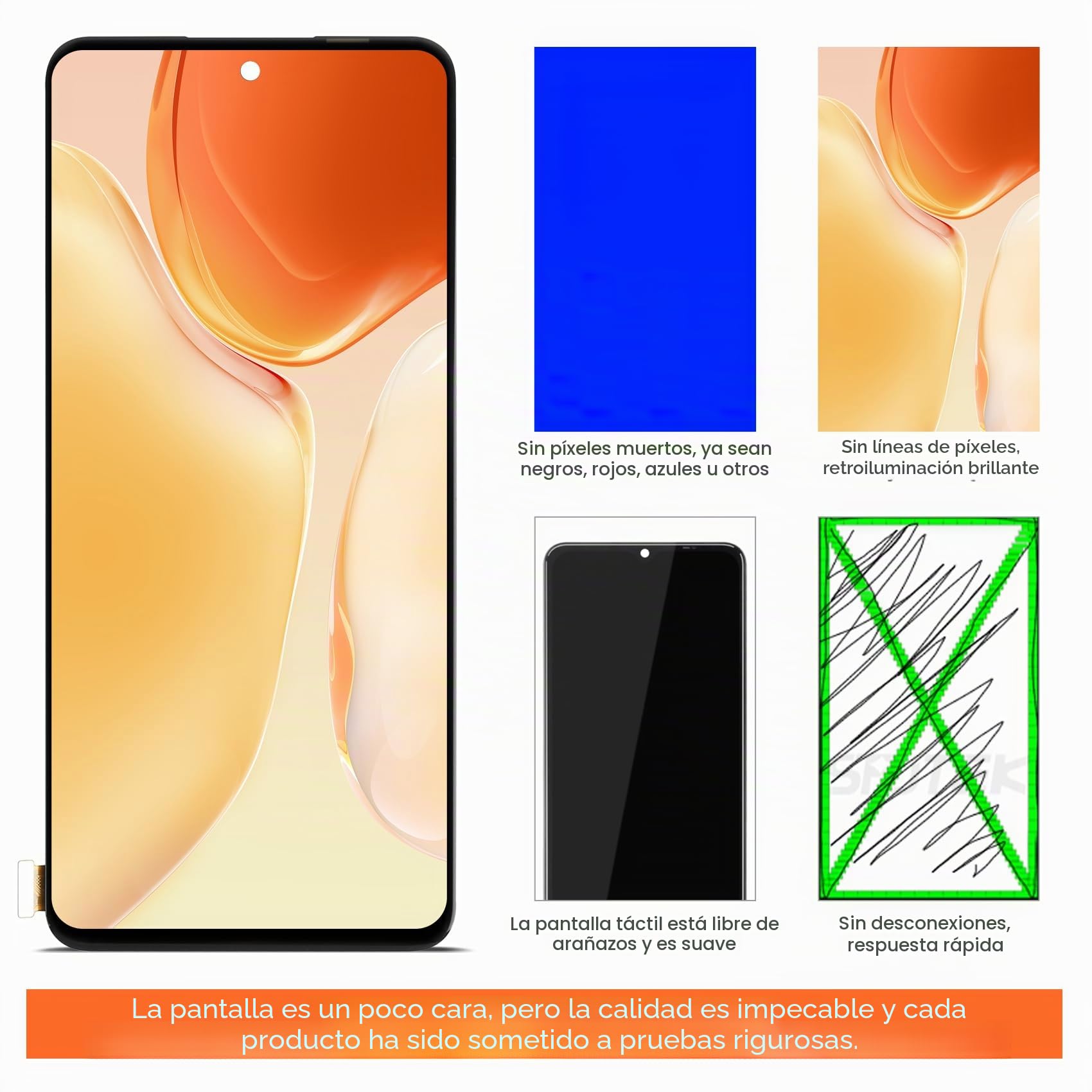 AGCUT - Pantalla LCD para OPPO Reno12 F 4G / 5G LCD para OPPO Reno 12 F CPH2687 CPH2637 6,67" Pantalla táctil digitalizador Asamblea con reparación Kit, (Negro, Sin Huella Dactilar)